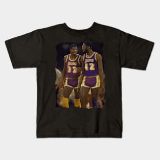 Magic Johnson and James Worthy, 1985 Kids T-Shirt